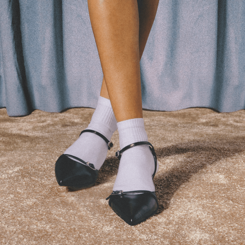 HALF CREW SOCKS WHITE - Repossier