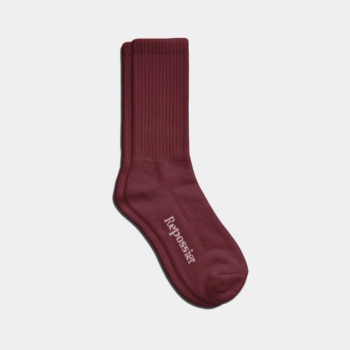 Classic Crew Socks in Burgundy - Repossier