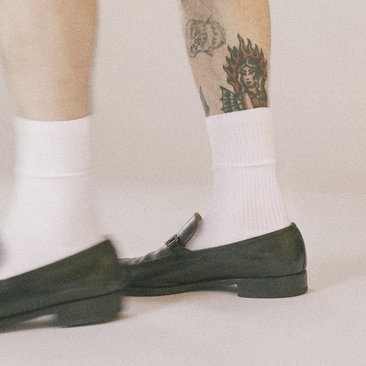 WHITE CLASSIC CREW SOCKS 3-PACK - Repossier