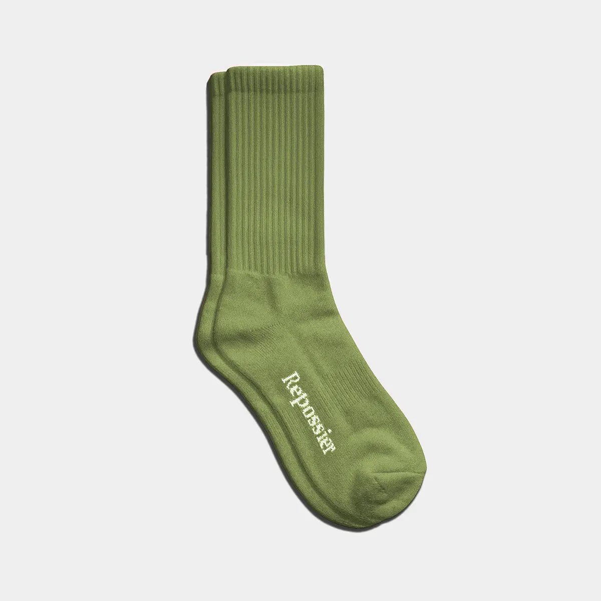 Classic Crew Socks in Olive - Repossier