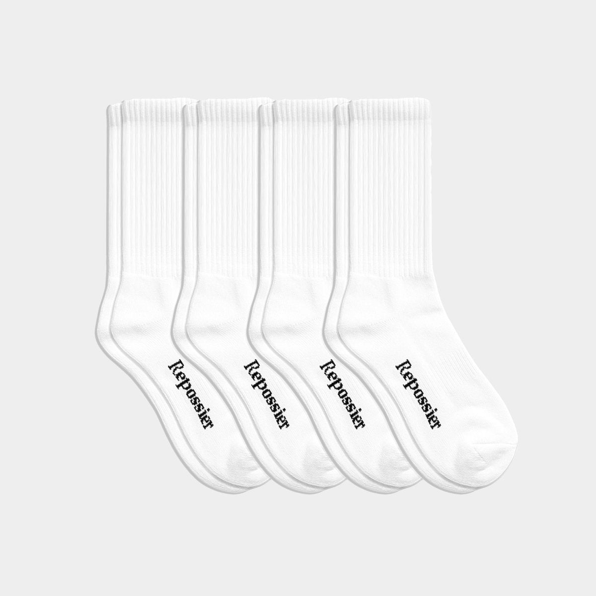 White Classic Crew Socks 4-pack