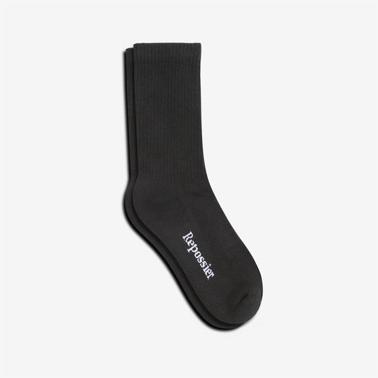 CLASSIC CREW SOCKS BLACK - Repossier