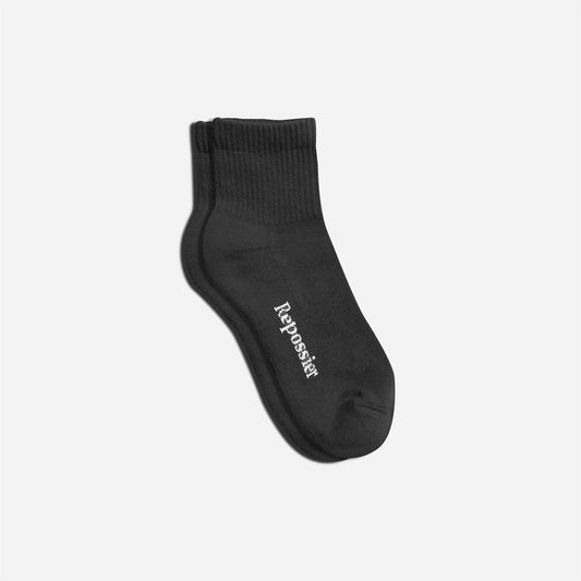HALF CREW SOCKS BLACK - Repossier
