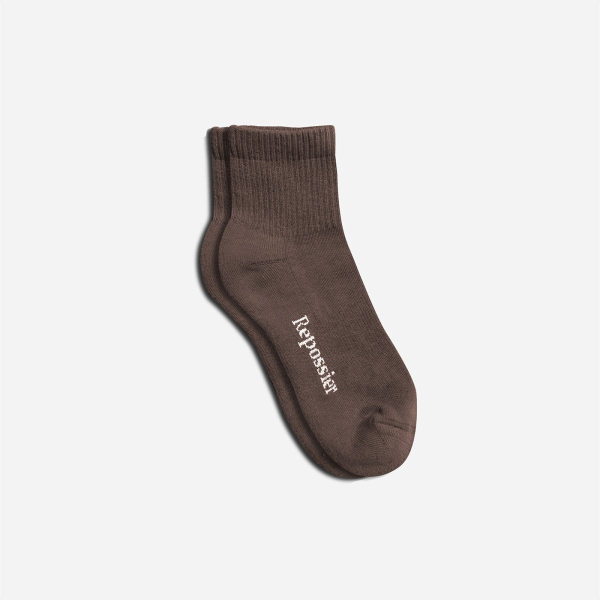 HALF CREW SOCKS BROWN - Repossier