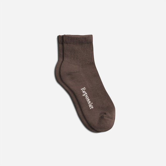 HALF CREW SOCKS BROWN - Repossier