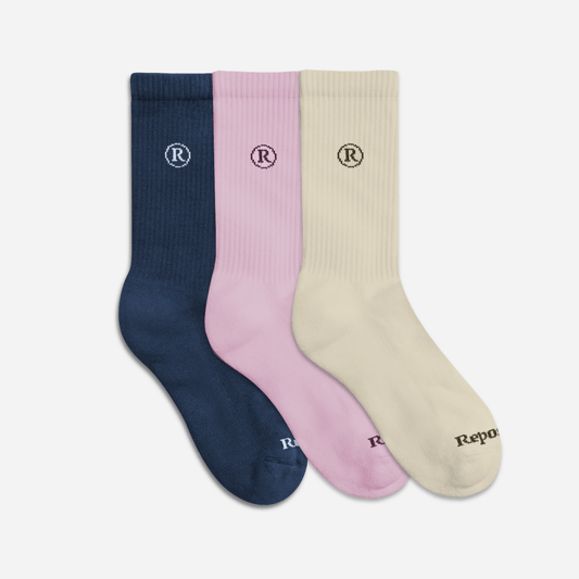 CLUBHOUSE CLASSIC CREW SOCKS 3-PACK - Repossier