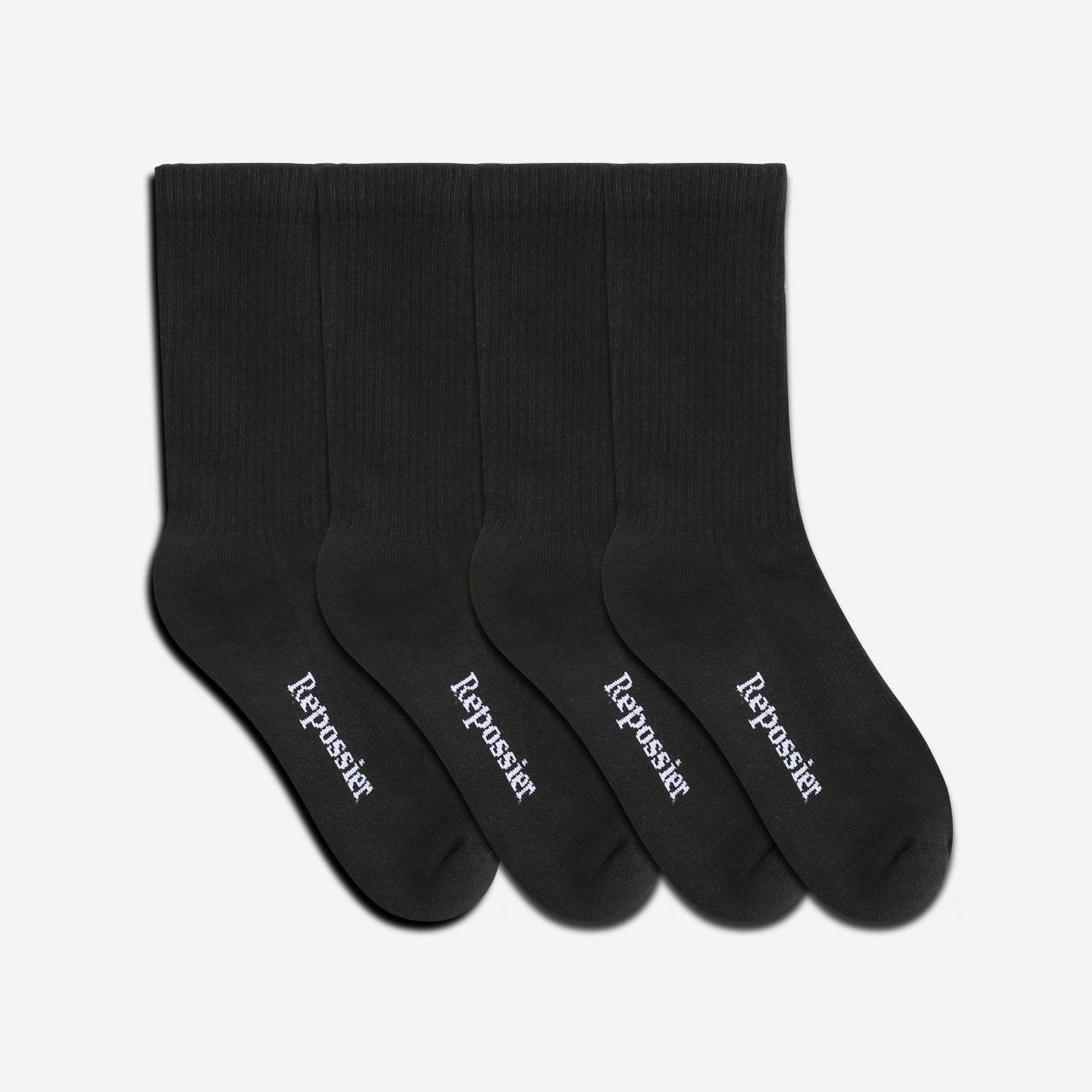 Black Classic Crew Socks 4-pack