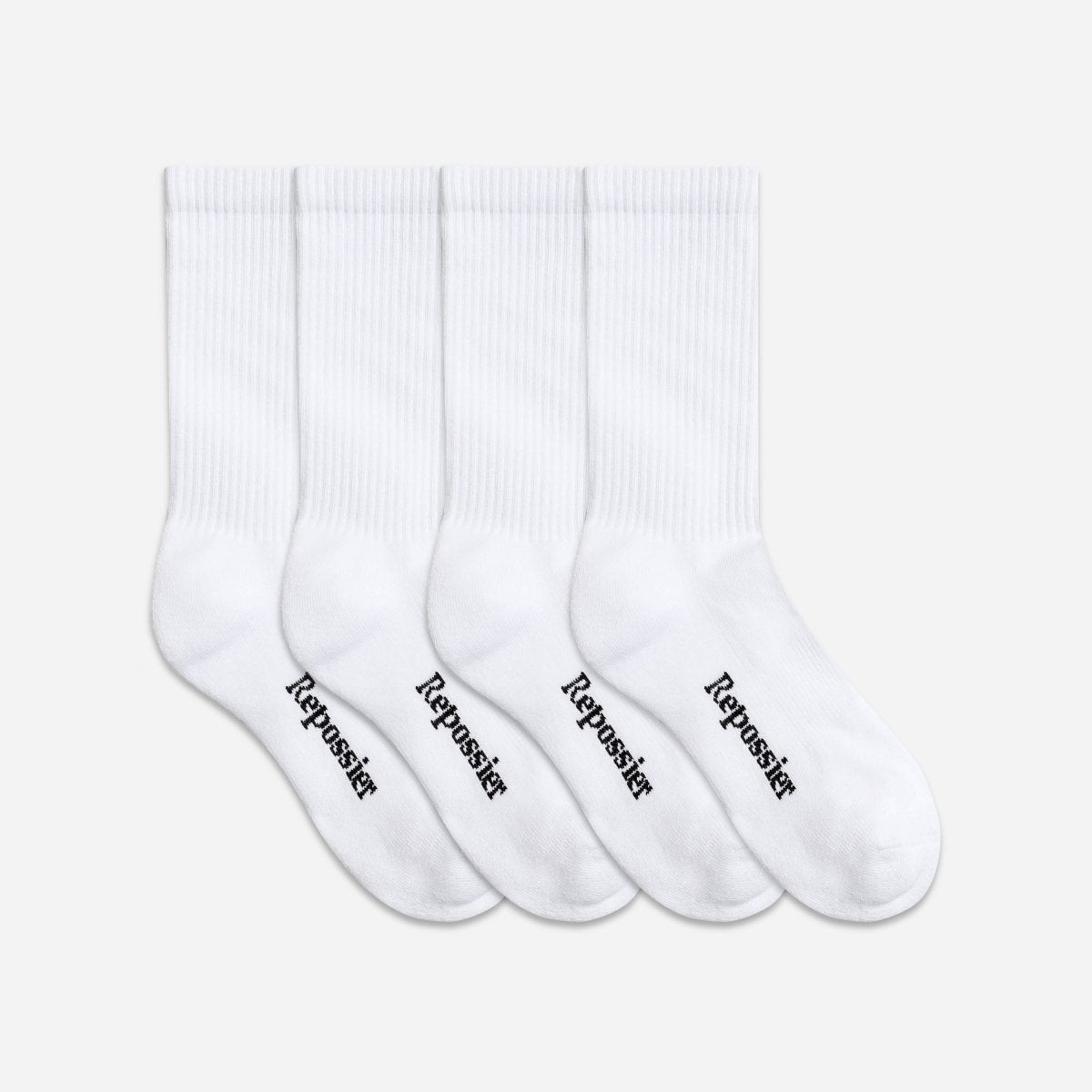 WHITE CLASSIC CREW SOCKS 4-PACK